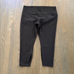 Lululemon Athletica Wunder Under Crop Yoga Leggings Black Women’s 20x 25 EUC